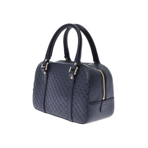Gucci Leather Handbag ssima Navy Blue